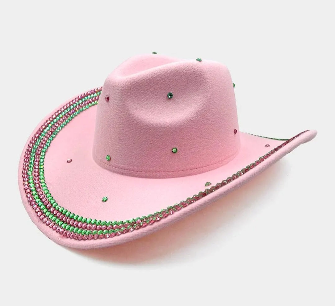 Brim Edge Rhinestone Cowboy/Cowgirl Hat