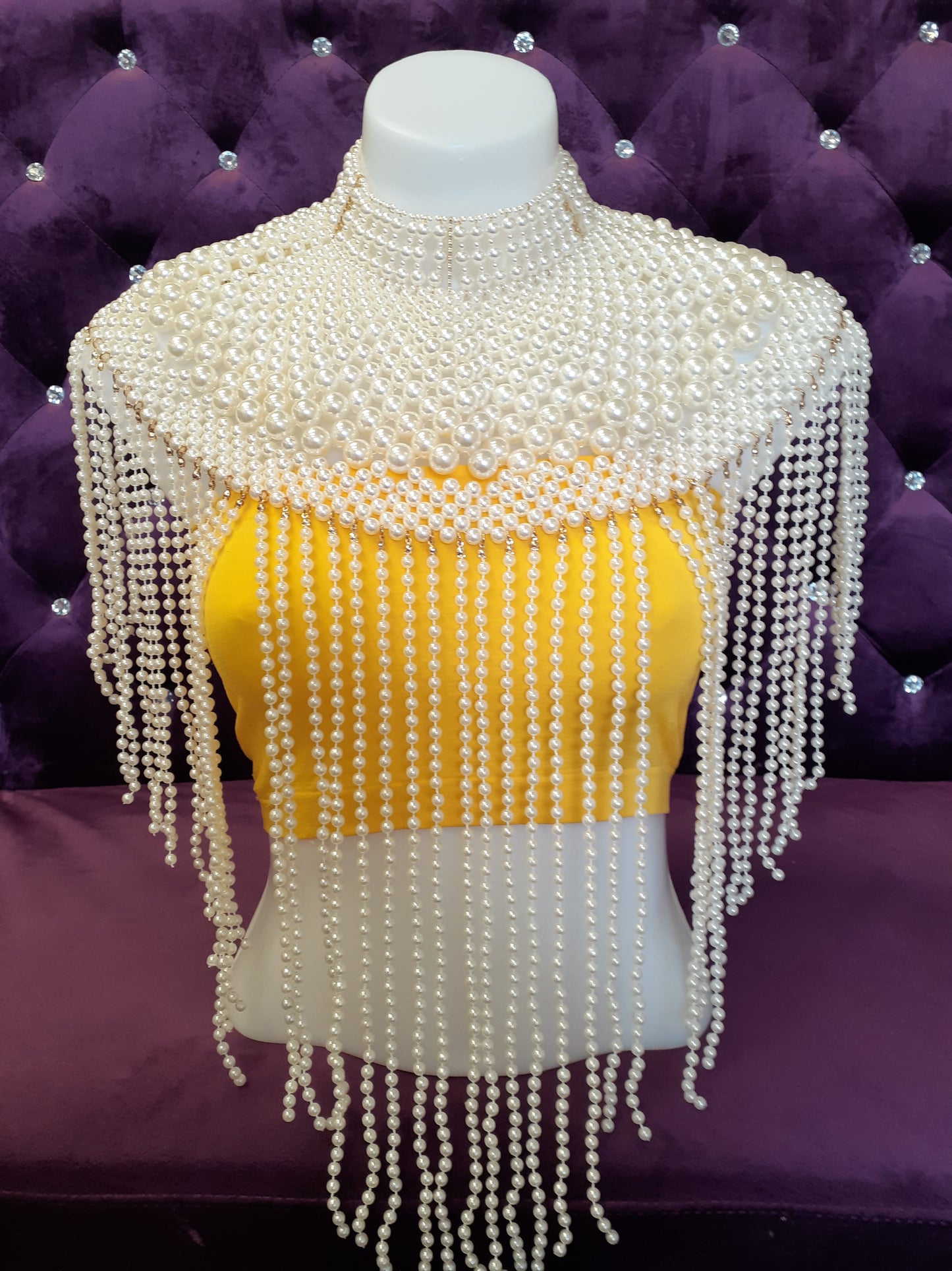 Waterfall Pearl Statement Collar