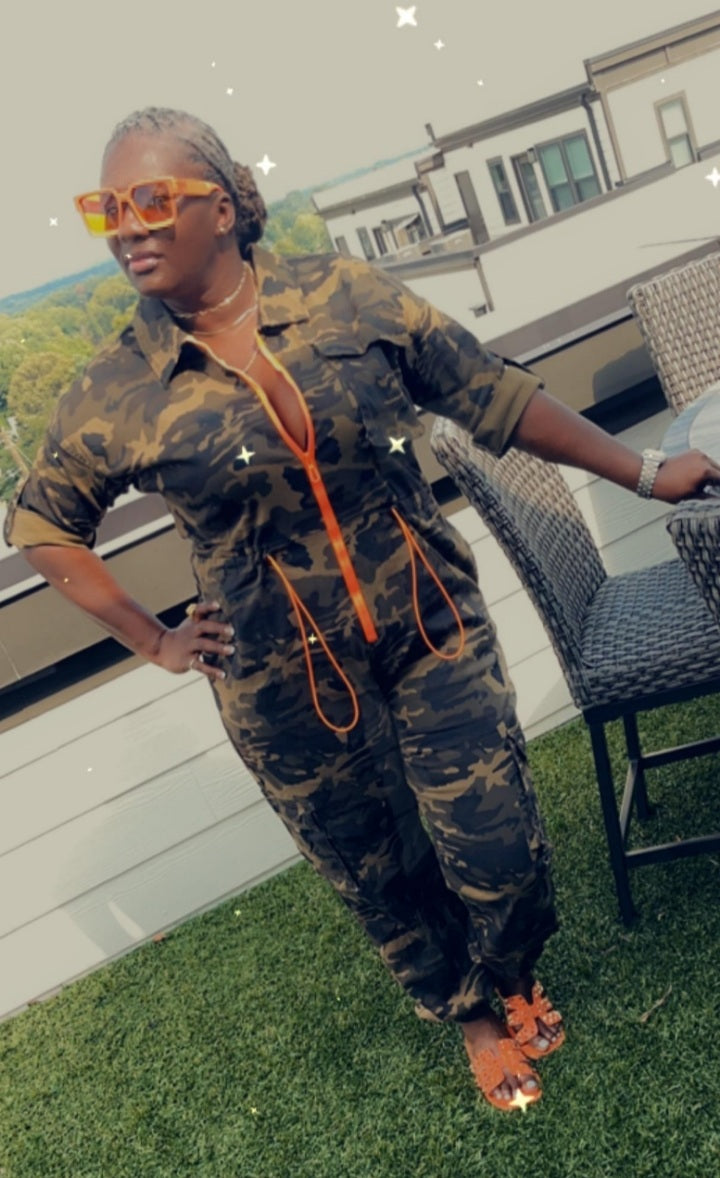 Camo Cargo Jumpsuit